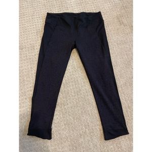 CALIA Black Cheetah Cropped Zippered Ankle Athletic Pants